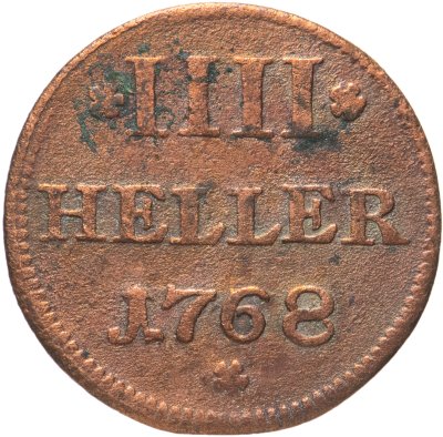 купить Германия, Кельн 4 геллера 1768