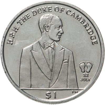 купить Британские Виргинские острова 1 доллар (dollar) 2013 "Рождение Принца Джорджа - Герцог Кембриджский"