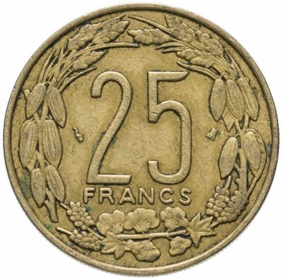 купить Центральная Африка (BEAC) 25 франков (francs) 1998