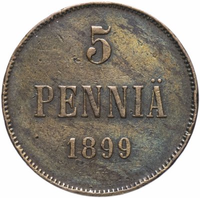купить 5 пенни 1899, монета для Финляндии