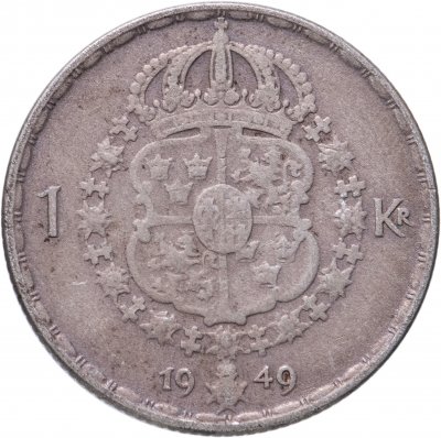 купить Швеция 1 крона (crown) 1949