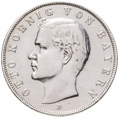 купить Германия (Империя) 3 марки (mark) 1909 D Бавария