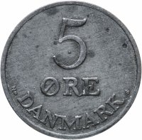Купить Дания 5 эре (ore) 1951-1962