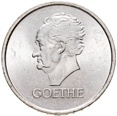 купить Германия 3 рейхсмарки (reichsmark) 1932 "100 лет со дня смерти Гёте", знак монетного двора "A" — Берлин