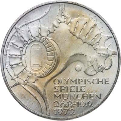 купить Германия 10 марок 1972 "XX летние Олимпийские Игры, Мюнхен 1972 - Стадион" знак монетного двора: "D" - Мюнхен