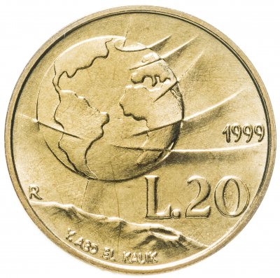 купить Сан-Марино 20 лир (lire) 1999