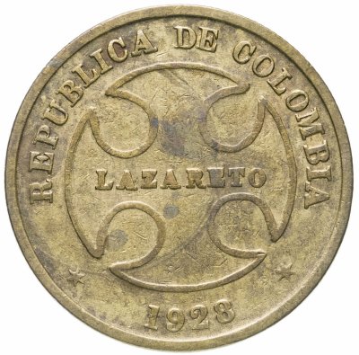 купить Колумбия 50 сентаво (centavos) 1928 для лепрозориев