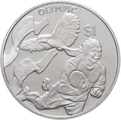 купить Британские Виргинские острова 1 доллар (dollar) 2016 XXXI летние Олимпийские Игры, Рио-де-Жанейро 2016 - Регби