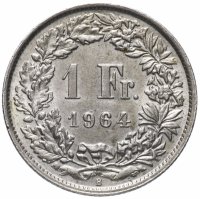 купить Швейцария 1 франк 1964