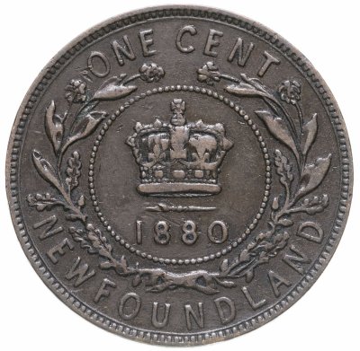 купить Ньюфаундленд 1 цент (cent) 1880