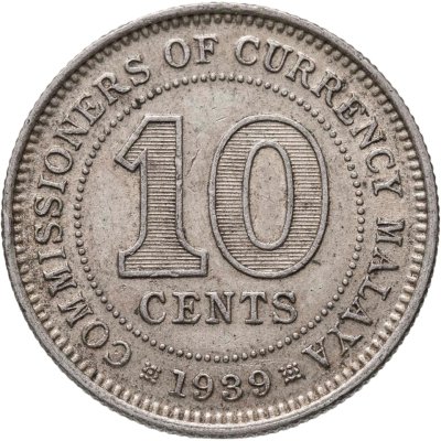 купить Малайя 10 центов 1939