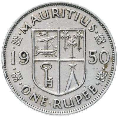 купить Маврикий Британский 1 рупия (rupee) 1950 Георг VI