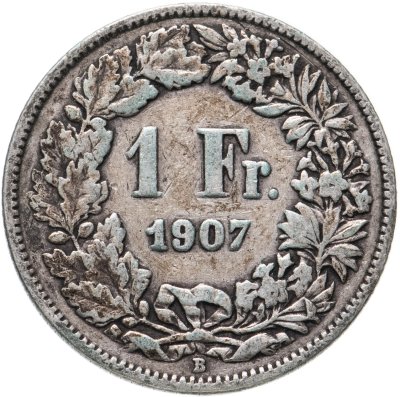 купить Швейцария 1 франк (franc) 1907