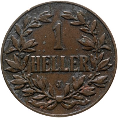 купить Германская Восточная Африка 1 геллер (heller) "J" 1908