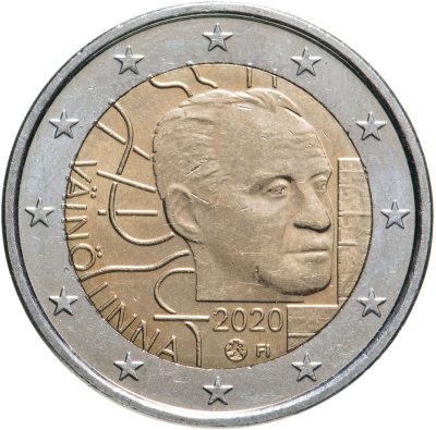 купить Финляндия 2 евро (euro) 2020 "100 лет со дня рождения Вяйнё Линна"