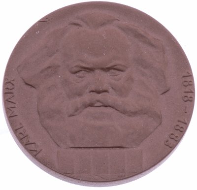 купить Медаль настольная "100 лет со дня смерти Карла Маркса. 1818-1883", фарфор, Мейсен, ГДР, 1983 г.