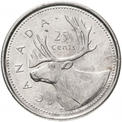 купить Канада 25 центов (cents) 2002 50 лет правления Королевы Елизаветы II