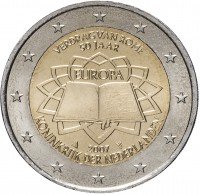 Купить Нидерланды 2 евро 2007 "50 лет Римскому договору"