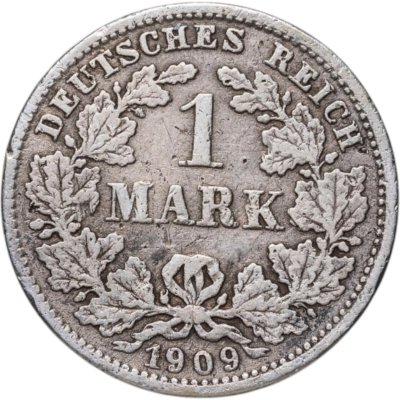 купить Германия 1 марка (mark) 1909 D знак монетного двора: "D" - Мюнхен