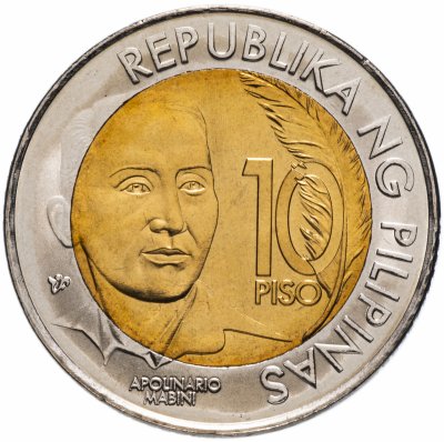 купить Филиппины 10 песо (piso) 2014 "150 лет со дня рождения Аполинарио Мабини"