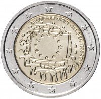 купить Бельгия 2 евро (euro) 2015 "30 лет флагу Европейского союза"