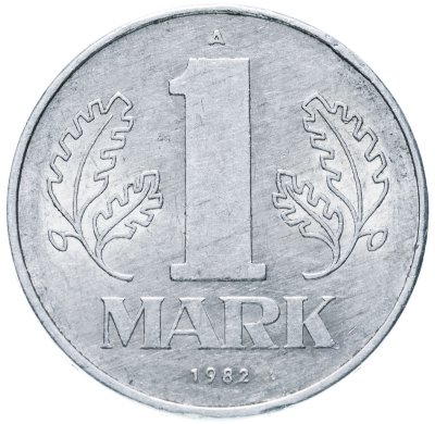 купить Германия (ГДР) 1 марка 1982, надпись "MARK"