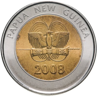 купить Папуа - Новая Гвинея 2 кина (kina) 2008 35 лет Банку Папуа Новой Гвинеи