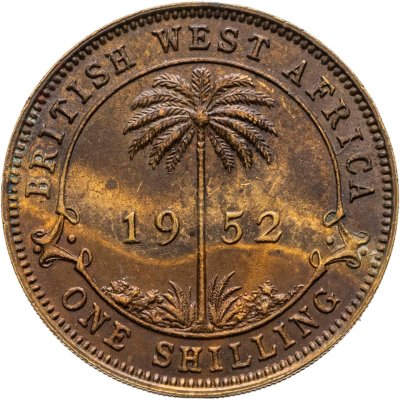 купить Британская Западная Африка 1 шиллинг (shilling) 1952 KN