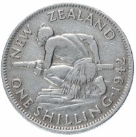 купить Новая Зеландия 1 шиллинг (shilling) 1942