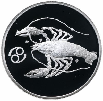 купить 2 рубля 2003 СПМД Proof "Знаки Зодиака - Рак"