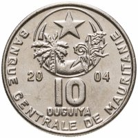 купить Мавритания 10 угий (ouguiya) 2004 Сталь с никелевым покрытием /магнетик/