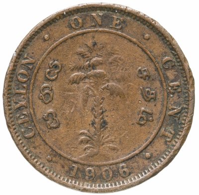 купить Цейлон 1 цент (cent) 1906