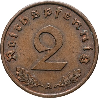 купить Германия (Третий Рейх) 2 рейхспфеннига "А" 1939