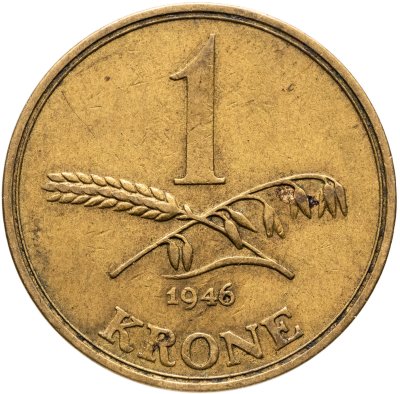 купить Дания 1 крона (crown) 1946