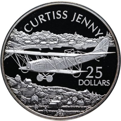 купить Соломоновы Острова 25 долларов (dollars) 2003 Самолёты - Curtiss JN-4 Jenny