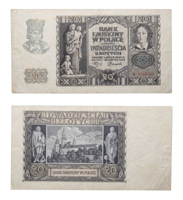 купить Польша 20 злотых 1940