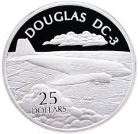 Купить Соломоновы острова 25 долларов 2003 "Самолеты мира: Дуглас DC-3"