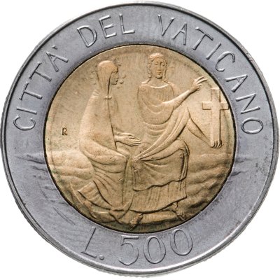 купить Ватикан 500 лир (lire) 1986