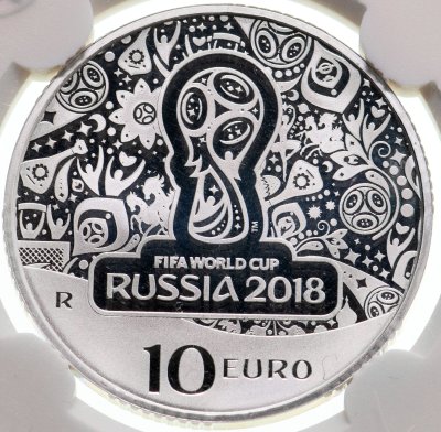 купить Италия 10 евро 2018 "Чемпионат мира по футболу в России" в слабе