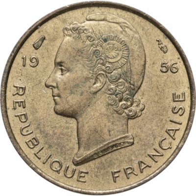 купить Французская Западная Африка 5 франков (francs) 1956