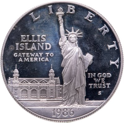 купить США 1 доллар (dollar) 1986 S Statue of Liberty (100 лет Статуе Свободы) знак монетного двора "S" - Сан-Франциско