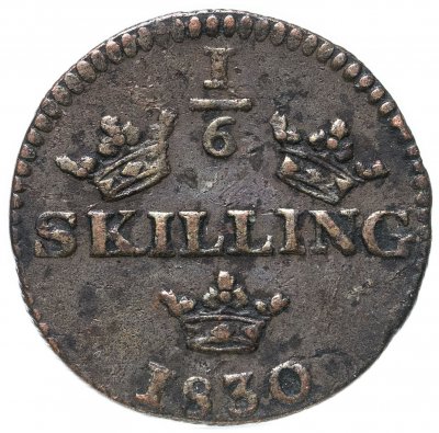 купить Швеция 1/6 скиллинга (skilling) 1830