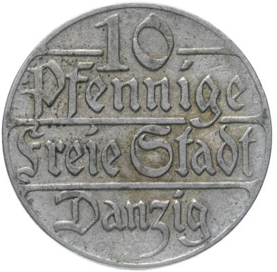 купить Германия, Данциг 10 пфеннигов (pfennig) 1923