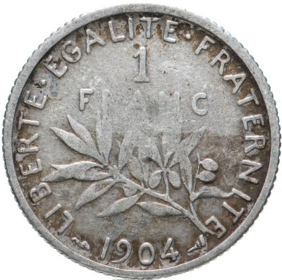 купить Франция 1 франк 1904