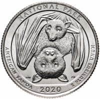 Купить США 1/4 доллара (25 центов, квотер) 2020 D — "Национальный парк Американского Самоа" (51-й парк)