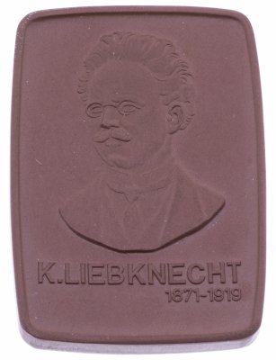 купить Медаль настольная "100 лет со дня рождения Карла Либкнехта. 1871-1919", фарфор, Мейсен, ГДР, 1971 г.