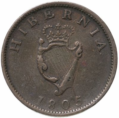 купить Ирландия 1/2 пенни (penny) 1805