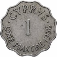 купить Кипр 1 пиастр (piastre) 1938