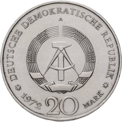 купить Германия (ГДР) 20 марок (mark) 1972 Фридрих фон Шиллер