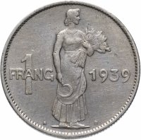 Купить Люксембург 1 франк (franc) 1939